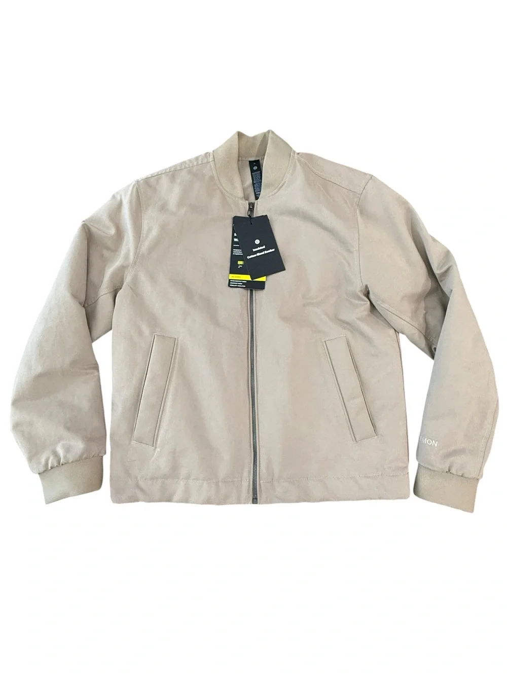 Lululemon NWT Insulated Cotton-Blend Bomber Jacket Size XS Cream FullZip Pockets